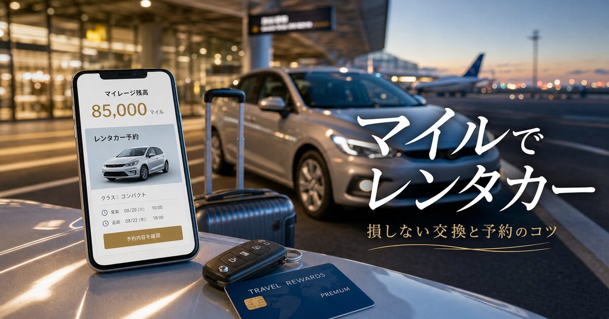 マイルを使ってレンタカーを借りるには何をすればいい？損しない交換レートと予約の落とし穴も押さえよう！